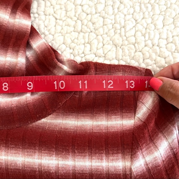 Altar’d State Rayon Stripe Stretch Turtle Neck Long Sleeve Rib Mini Dress Size S - Picture 11 of 14